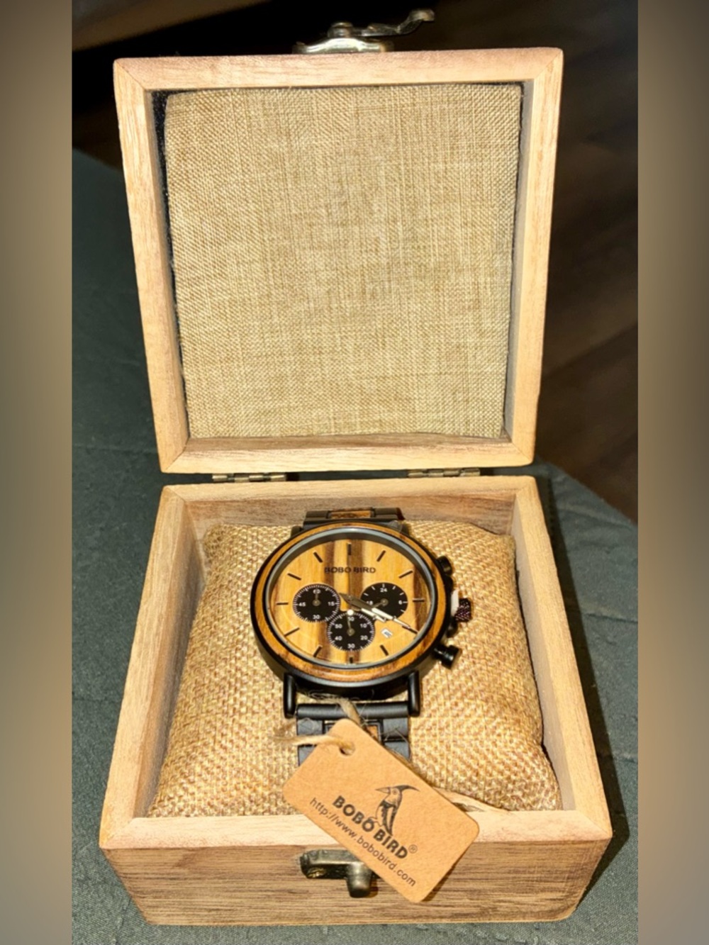 BOBO BIRD Men’s Watch with Bamboo Wooden Gift Box